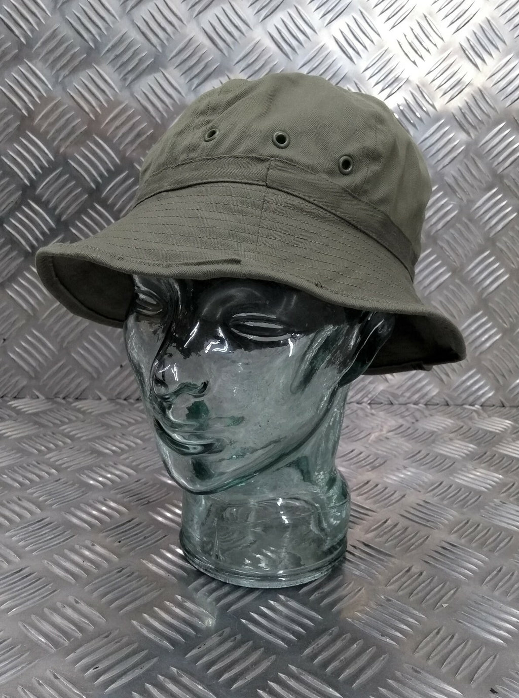 Genuine OD Olive Green Bucket Hat Army Boonie Bush Hat Rave Hat 55cm