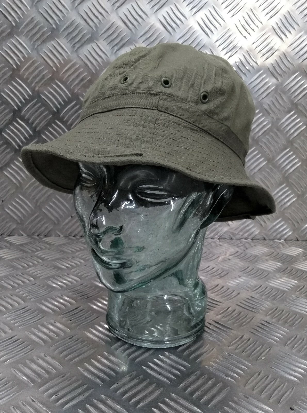 Genuine OD Olive Green Bucket Hat Army Boonie Bush Hat Rave Hat 55cm