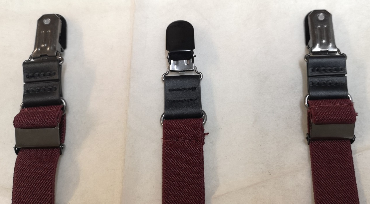 Various Clip-On / Button Elastic Braces / Suspenders Adjustable
