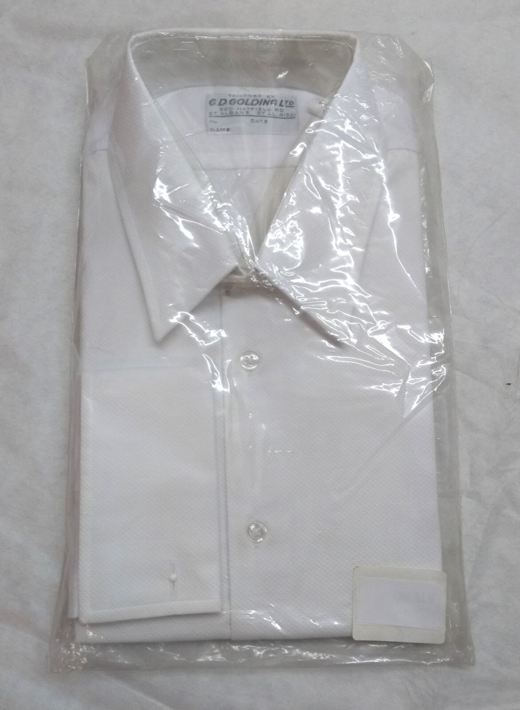 Marcella Dress Shirt STD Collar White Evening Wear by Goldings Ltd CLR 17.5" XLS