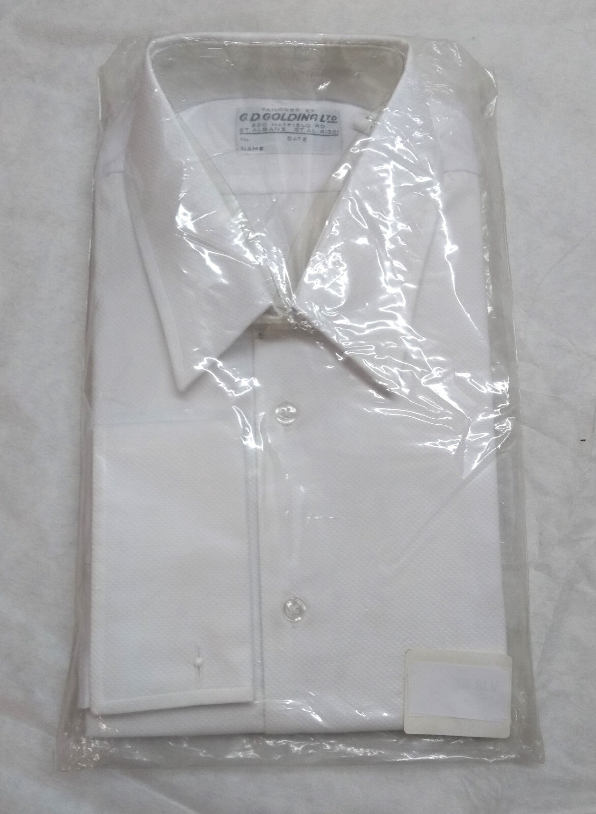 Marcella Dress Shirt STD Collar White Evening Wear by Goldings Ltd CLR 17.5" XLS