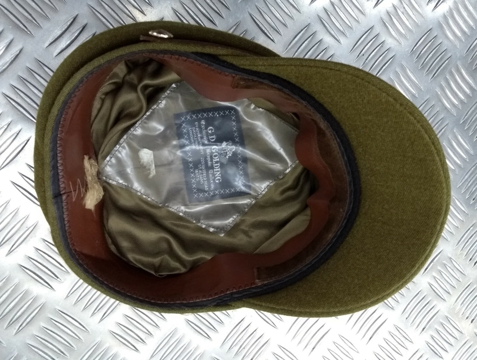 AGC Khaki No2 Dress Hat Complete With Buttons Badge and Chin Strap Size 54cm