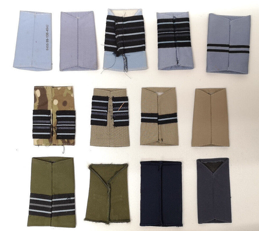 RAF Royal Air Force Airforce Shirt Slides / Epaulettes / Front Tab Sliders Assorted Types / Style