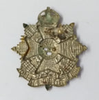Vintage Kings Crown The Border Regiment Insignia Metal Badge British Army Issue