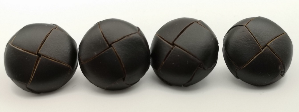 Royal Scots Leather Buttons Offc. Dark Brown Dome 24L x4