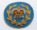 Mess Kit Badge Regimental Quartermaster Sergeant British Army AAC Blue RQMS Queens Crown