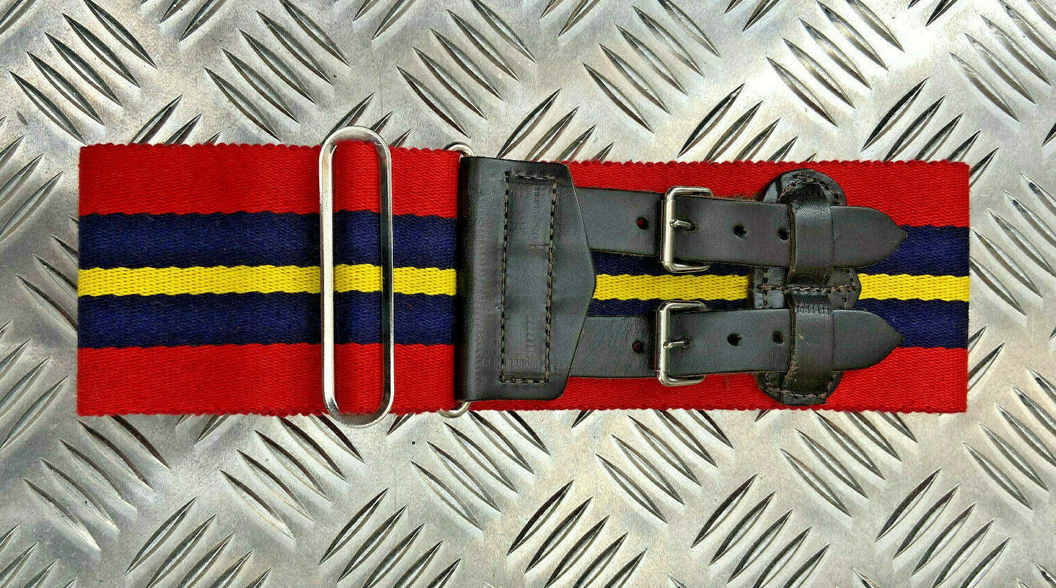 Genuine British Army Royal Artillery Double Buckle Stable Belt. Adjustable - NEW