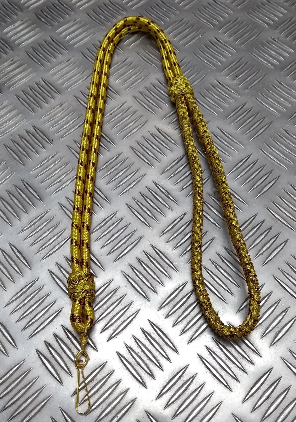 Lanyard Gold & Maroon Fleck Decorative Made in UK NEW