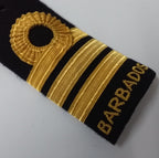 Barbados Naval Senior Officer Uniform Shoulder Boards Black & Gold Detail