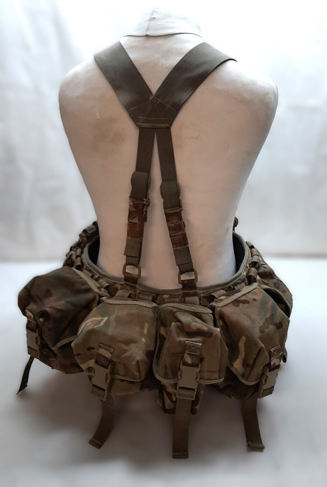 Airborne Army Webbing MTP British Assault Camo Belt Yoke & Assorted Pouches (10)