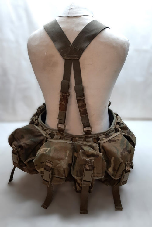 Airborne Army Webbing MTP British Assault Camo Belt Yoke & Assorted Pouches (10)