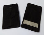 1 Bar Slides British Made Shoulder Rank Sliders Silver Bar on Black 1 Pair Used