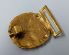 Genuine Vintage Canadian Naval Queens Crown Ceremonial Canada Belt Buckle EBYT92