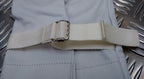 Light Grey Leather Ceremonial Gauntlet Gloves size Large Genuine British - NEW