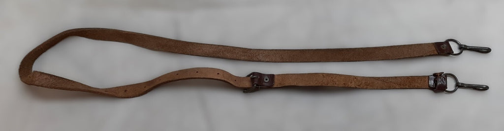 Vintage Leather Strap Utility Brown 2cm With Metal Buckle & Fixing Long 148cm