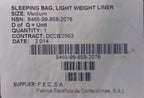 Fecsa Lining Liner For Light Weight Sleeping Bags Large Genuine British Army NEW