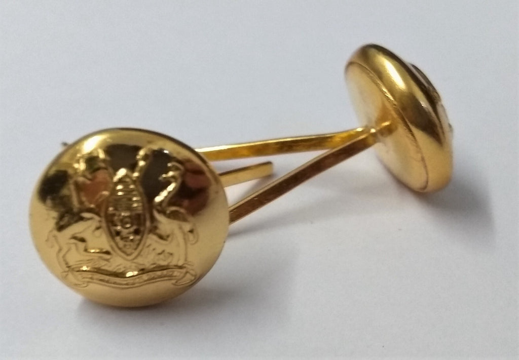 Uganda Small Split Pin Chinstrap Buttons NEW
