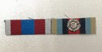 Medal Ribbons 2 in one row with Rosette for No1 No2 Dress British Army Uniform