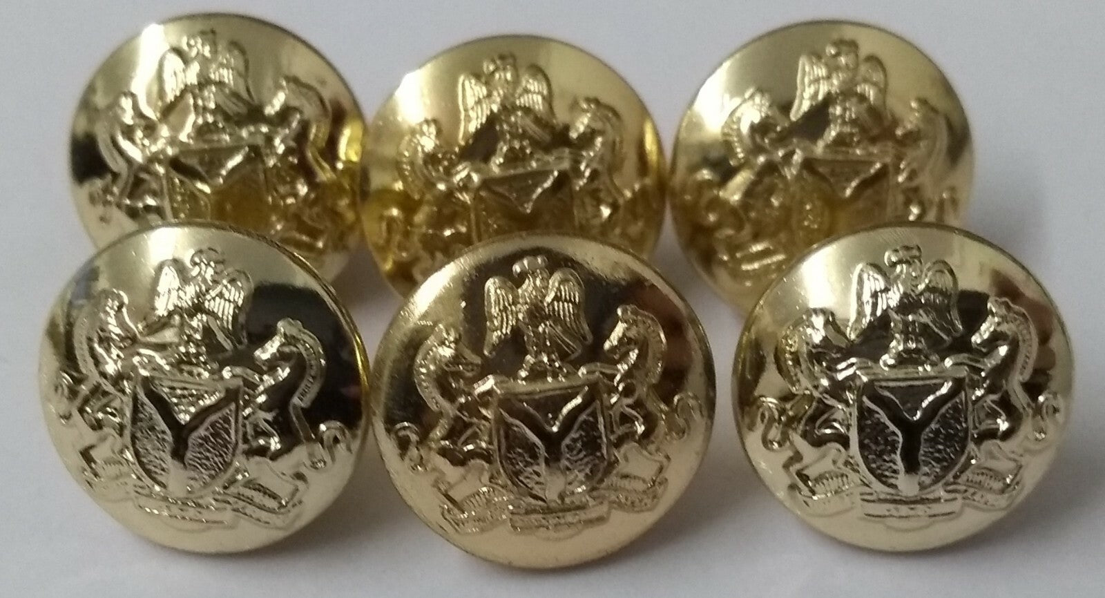 Nigerian Crest Insignia Obsolete Dress Uniform Small Looped Chinstrap Buttons