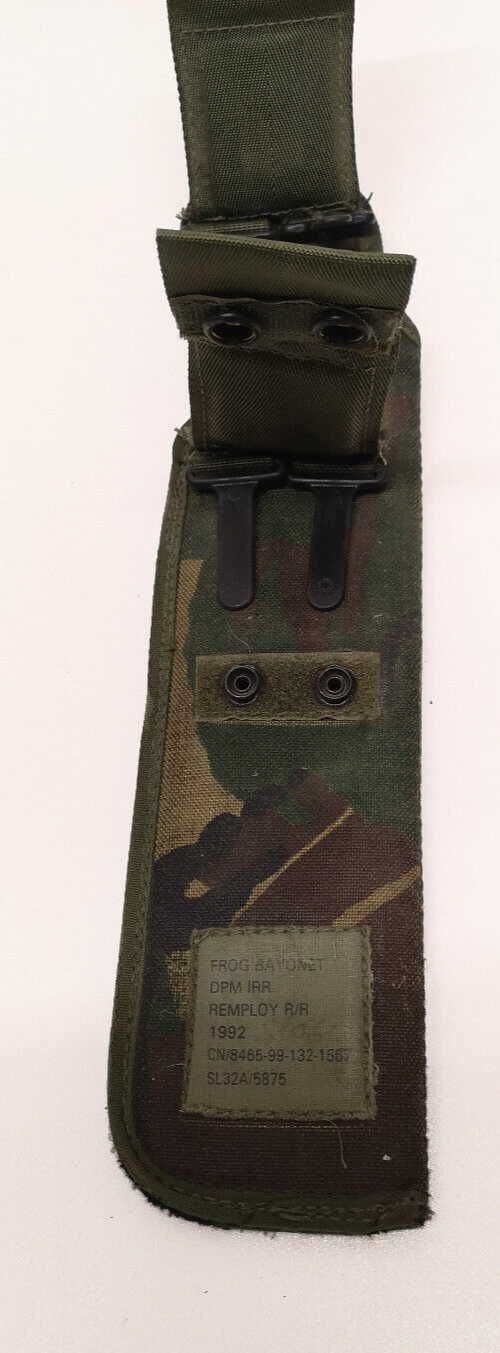 Woodland Camo Sheath Frog British Issue Combat & Parade Webbing Holder