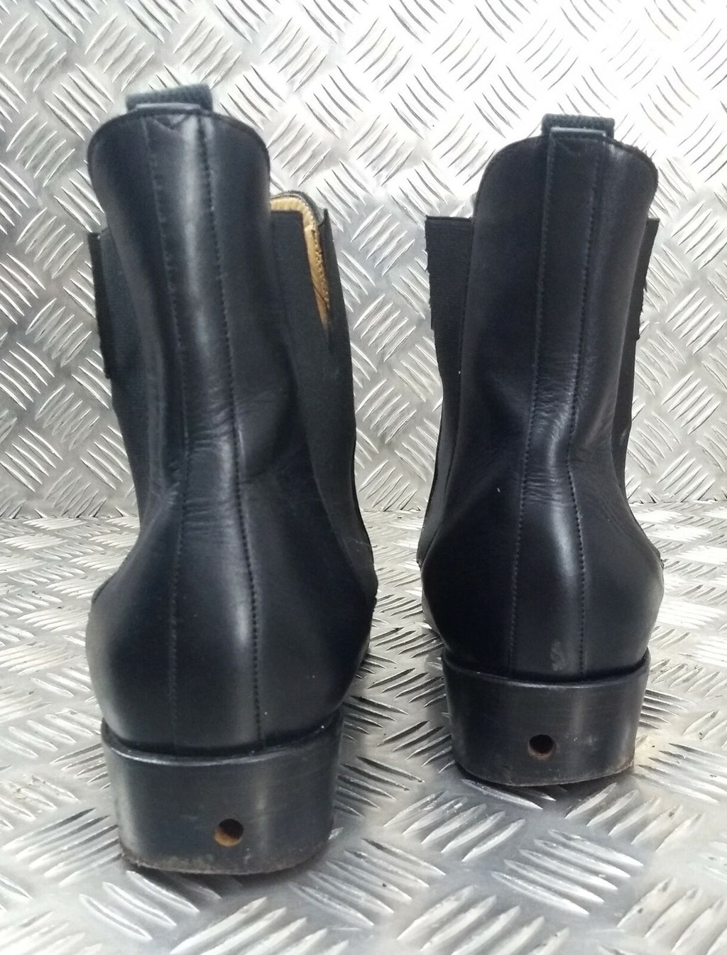 Genuine British Officers Chelsea Boots Black Leather Ceremonial Faulty
