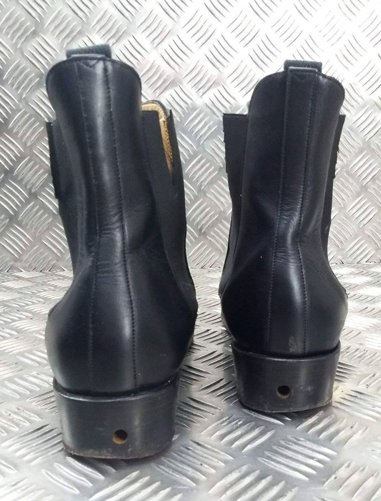 Genuine British Officers Chelsea Boots Black Leather Ceremonial Faulty
