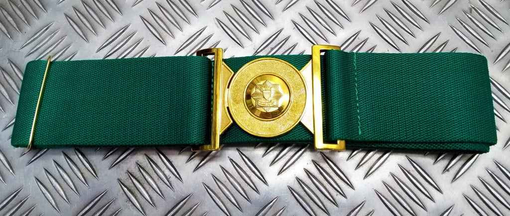 Bahrain Belt Green Nylon Web With Buckle For Ceremonial & Parade Duties