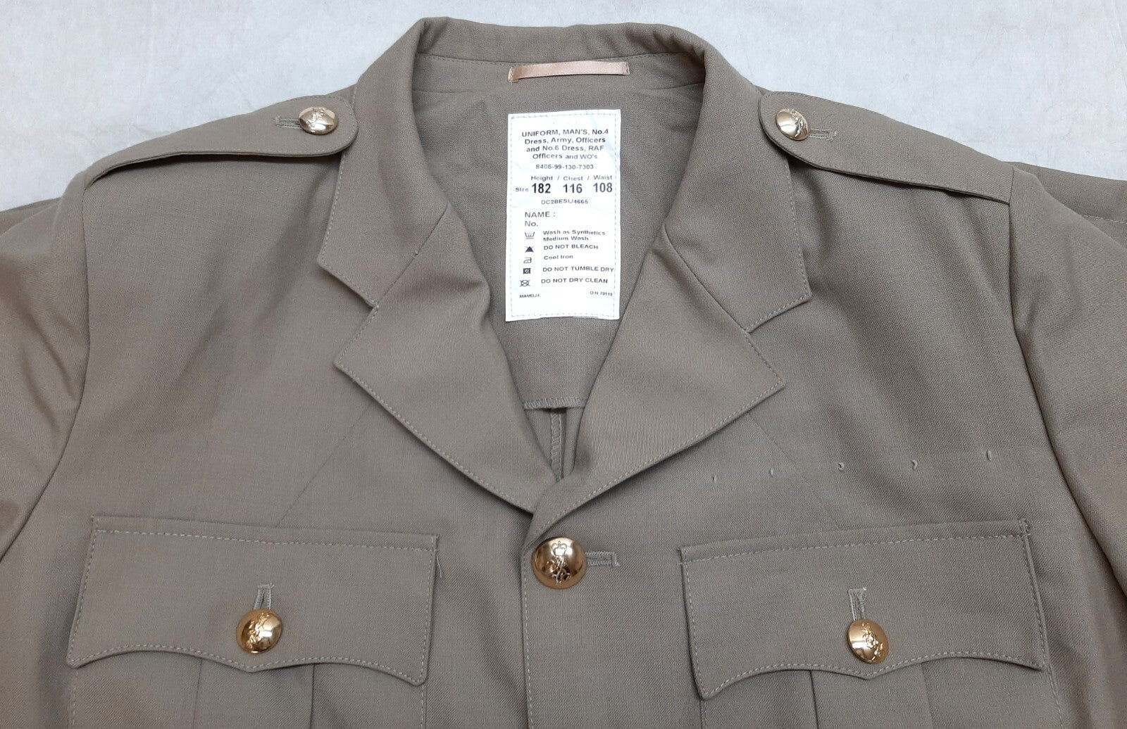 British Army No4 Jacket Ofc / No6 REME Buttons 182/116cm