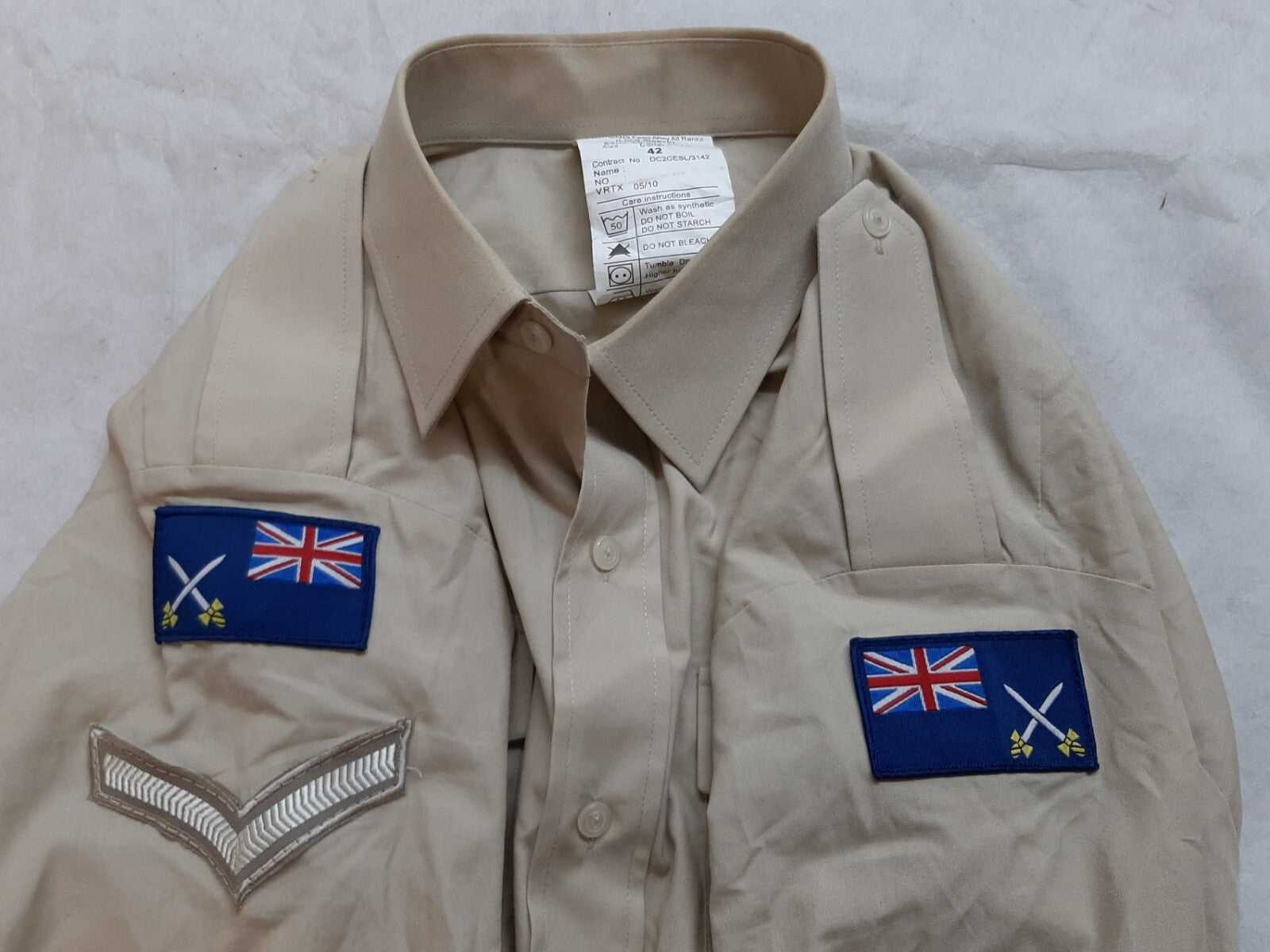 Army No2 Shirt Long Sleeves British FAD Lance Corporal With Fleet Patches 42cm