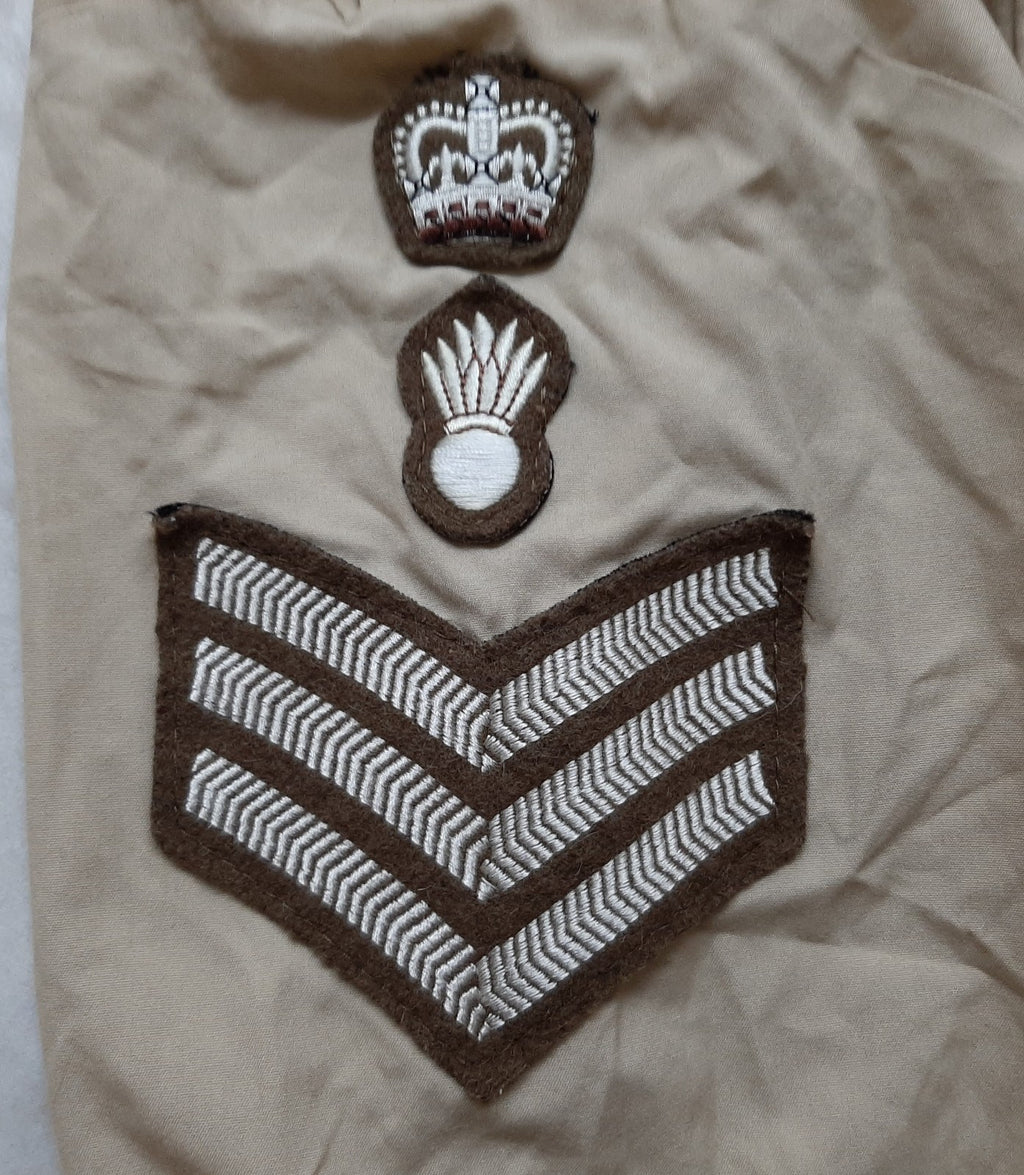 RE SSGT Shirt British Army FAD Long Sleeve Staff Sergeant Insignia 37cm