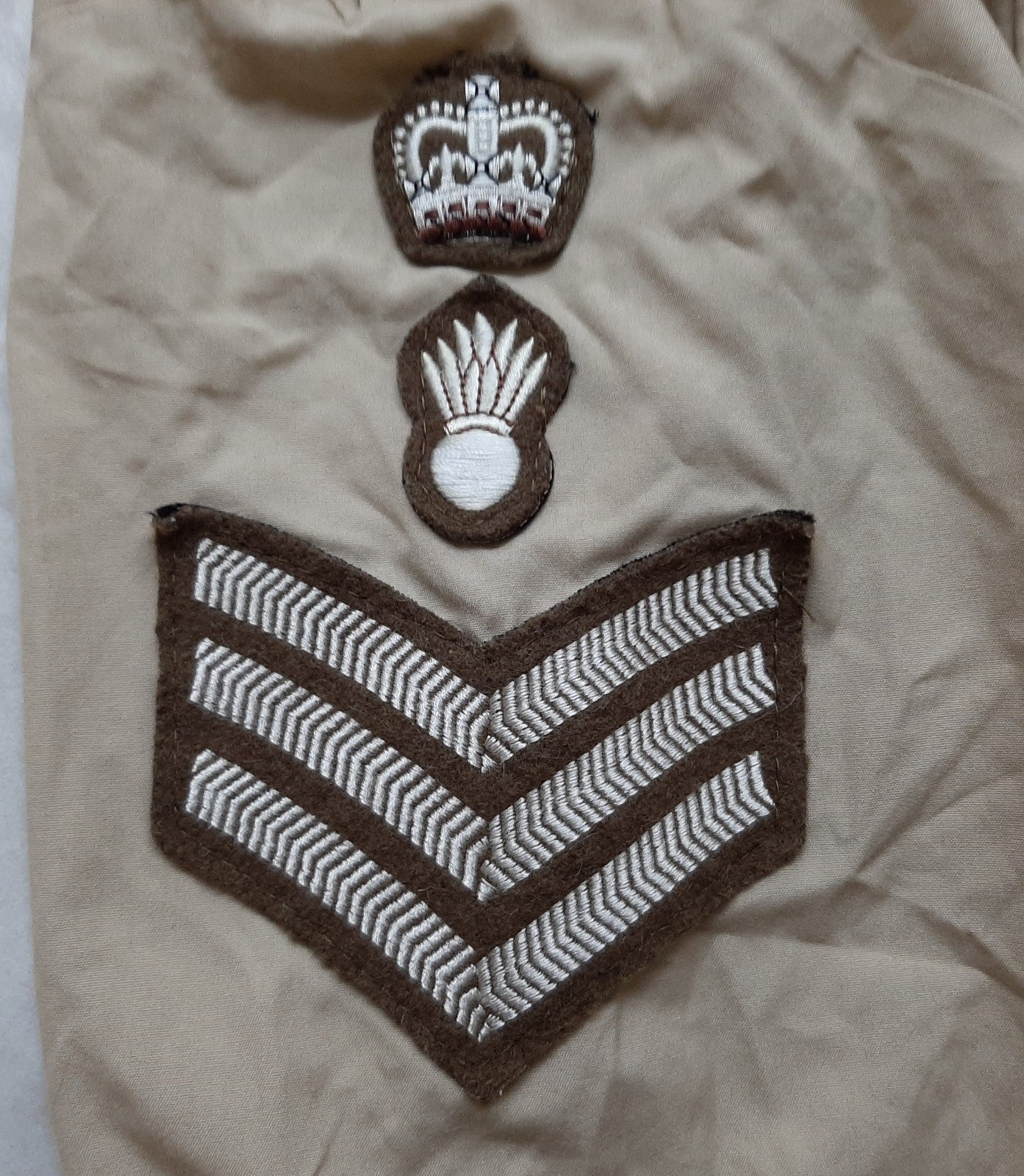 RE SSGT Shirt British Army FAD Long Sleeve Staff Sergeant Insignia 37cm