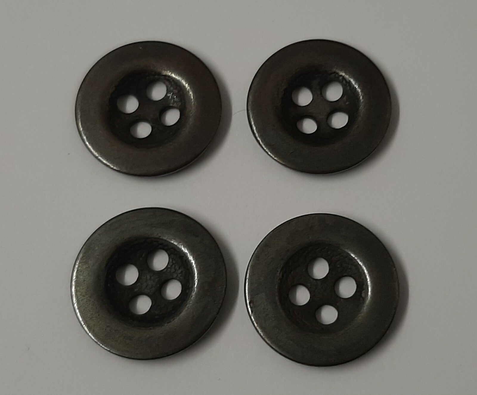 Vintage Metal Buttons 4 Hole Raw Metal 26L Diameter For Suspenders X4 ASBT300