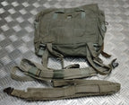 Vintage Military Bag Canvas Shoulder  or Mini Backpack Grey/Green G2 Distressed