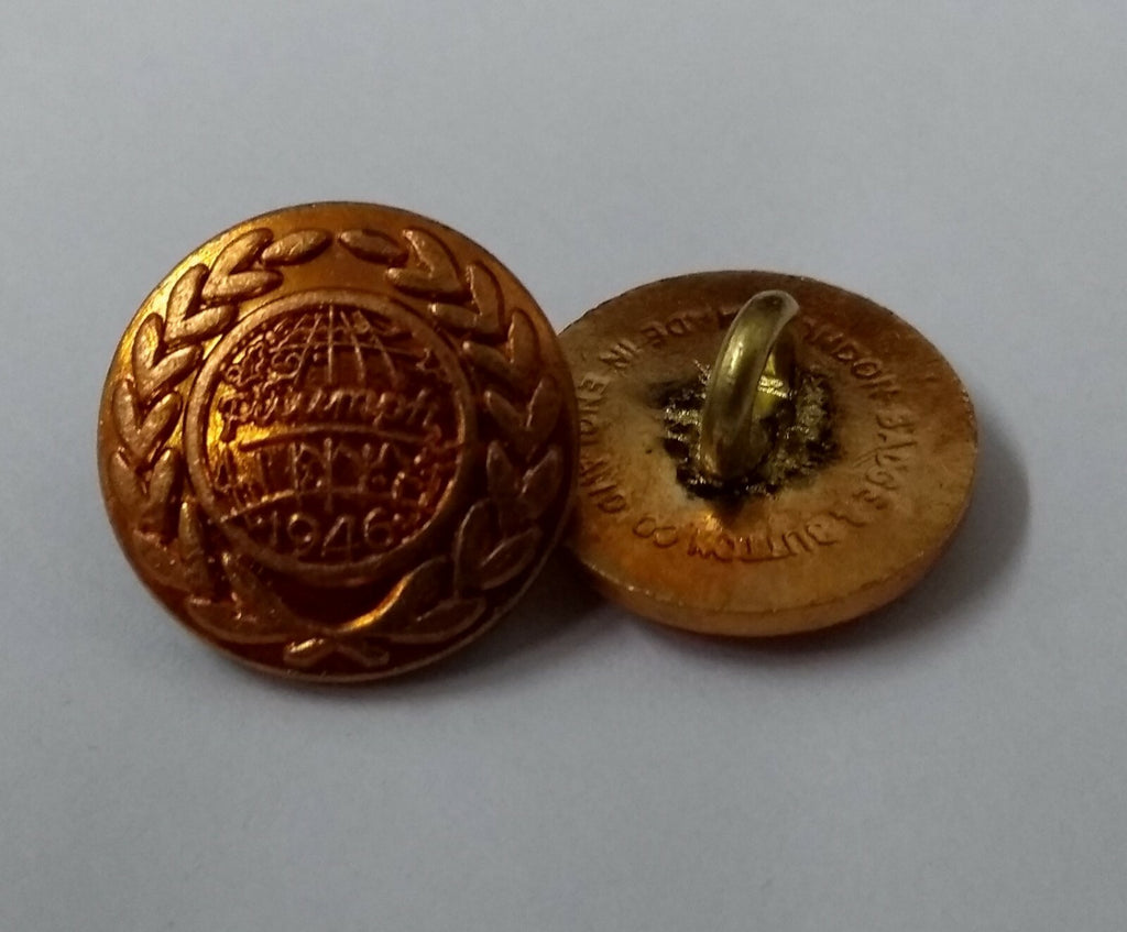 Genuine Vintage Classic British Triumph Car Company 1946 Buttons x 2