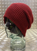 Dark Red / Maroon Knitted Beanie Hat / Watch Cap / Woolly Hat - One size - NEW