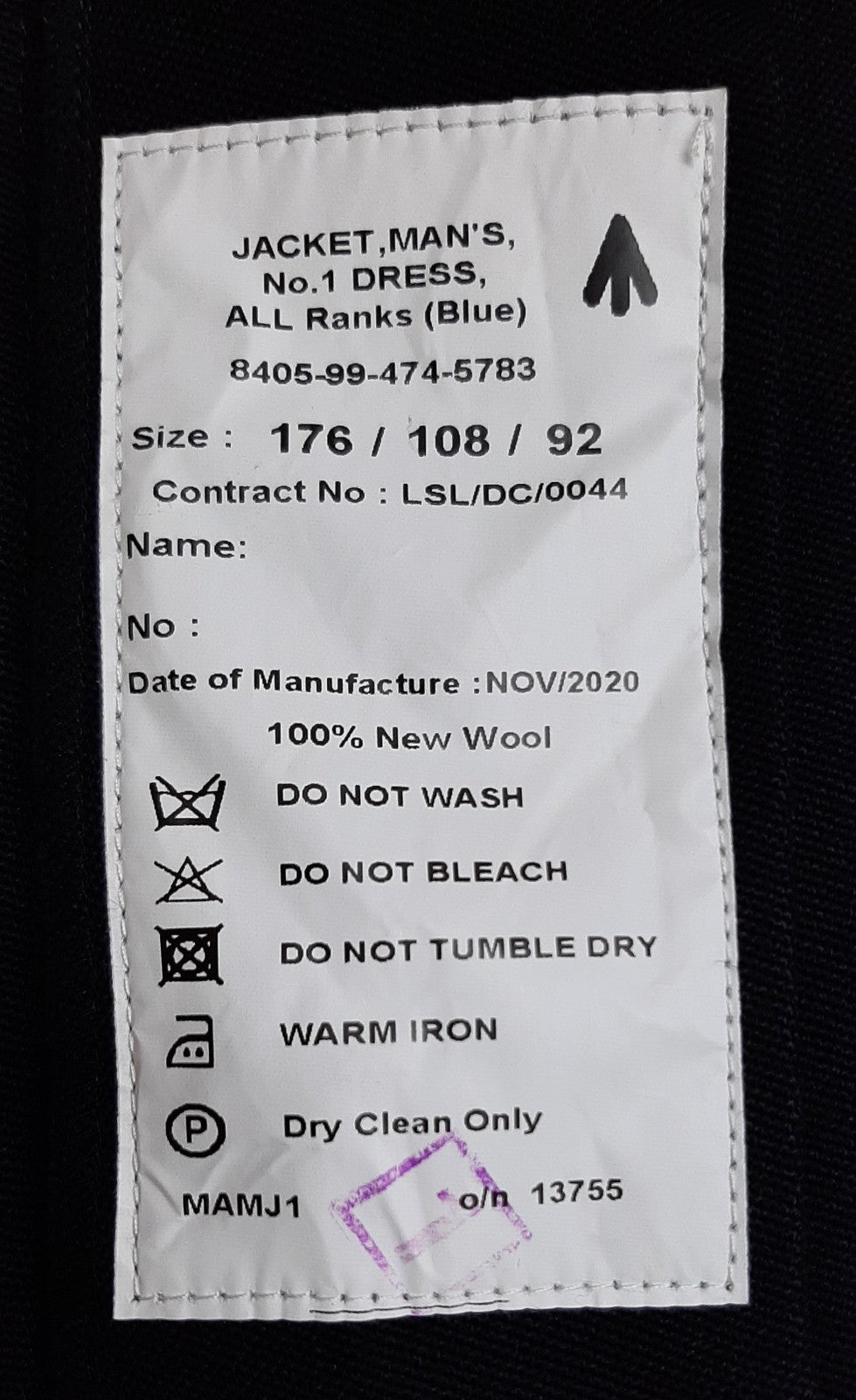 British Army No1 Jacket RA Warrant WO Royal Artillery Reg 176/108cm