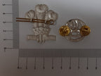 RRW Cap Badge Royal Wales 3 Feathers Ich Dien with Welsh Dragon Lapel Badge