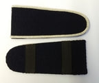 Shoulder Boards Slide On Melton Wool Type With Silver Braided Edging Dark Blue