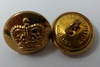 Genuine Vintage British St Edwards Crown Metal Dress Buttons X2 ASBT146