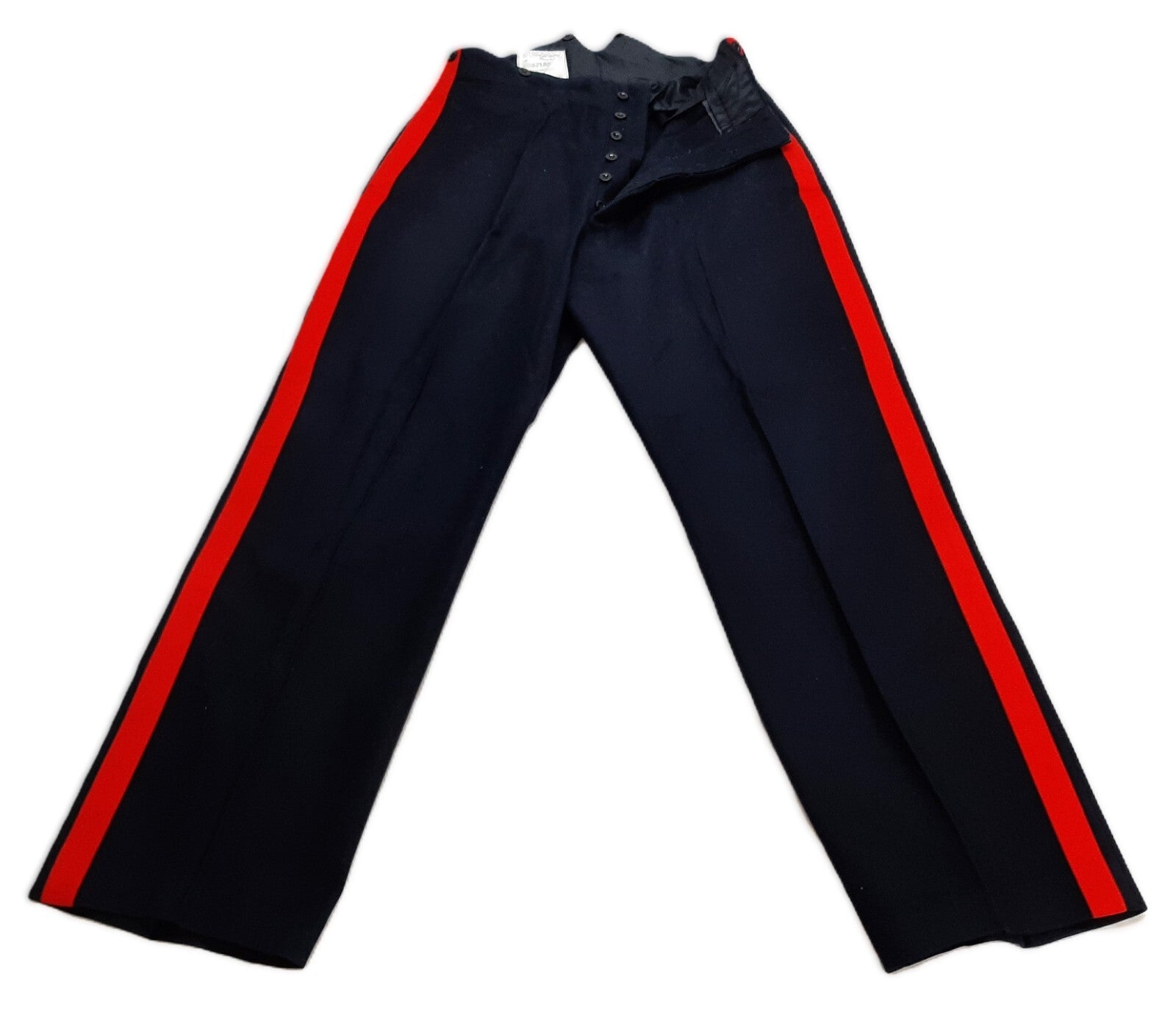 No1 Dress Trousers British Blues Pattern With 1" Red Stripes - All Sizes