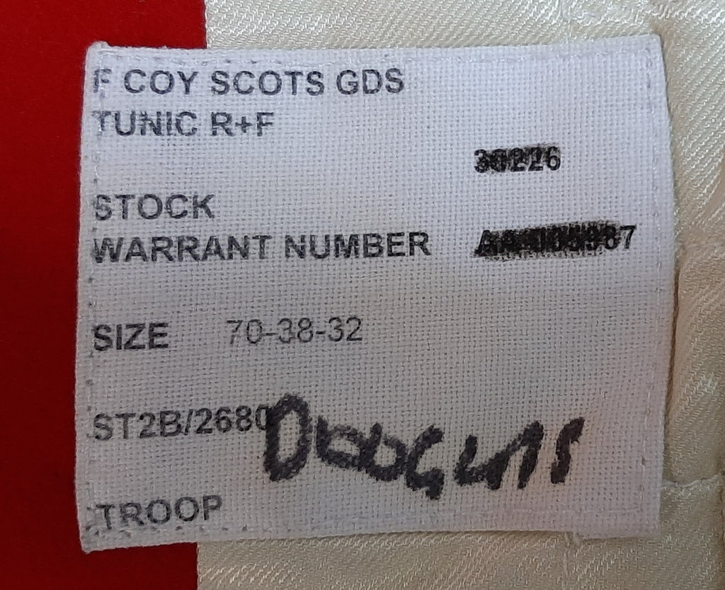 Scots Guards Tunic RED No Rank Ceremonial & Parade Royal Guards British Army C38