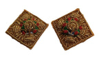 Shoulder Pips 5/8" Gold / Coloured Hand Embroidered H/E Bath Stars 1 Pair