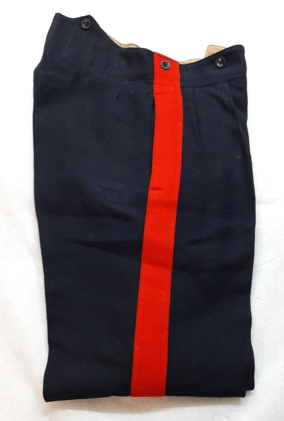 Vintage No1 Trousers Army British Other Ranks Red Stripe Blues W33 Inch