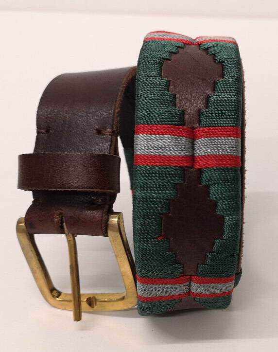 Intelligence Corps Leather Polo Belt with Brass Buckle Size 30"