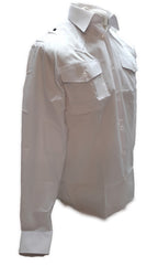 White Shirt Long Sleeve Ladies UK With Radio Loops & Tabs For sliders NEW