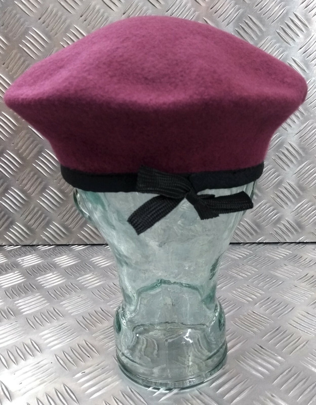 Hobson of London Style Maroon Lined Wool Beret