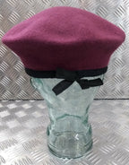 Hobson of London Style Maroon Lined Wool Beret