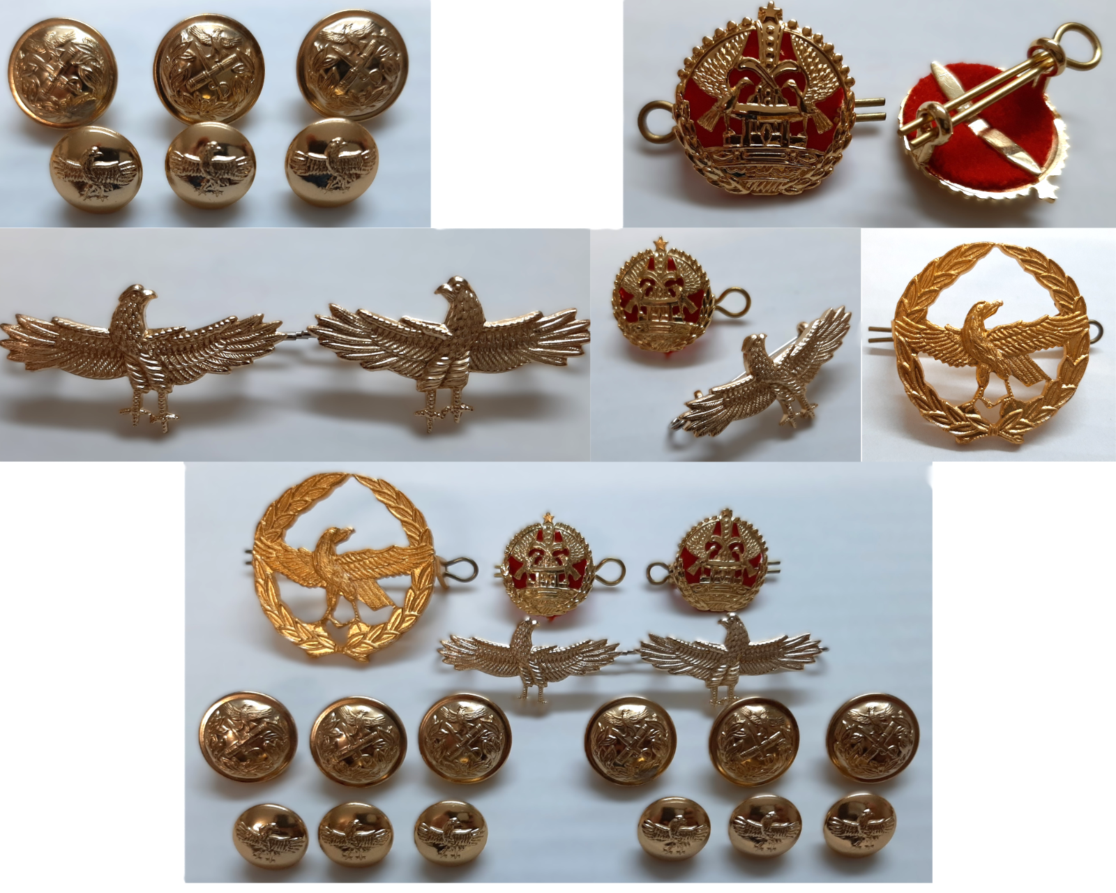Badges and Buttons British Made 17 Piece Set For Collectors