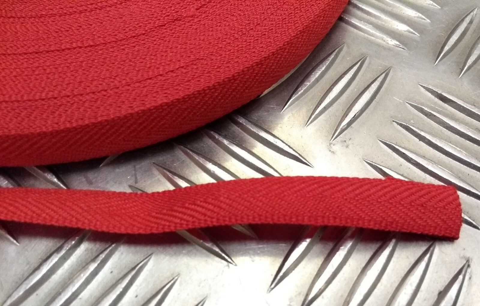 Herringbone Worsted Rayon Red ½" Braided Tape Genuine Issue Ceremonial
