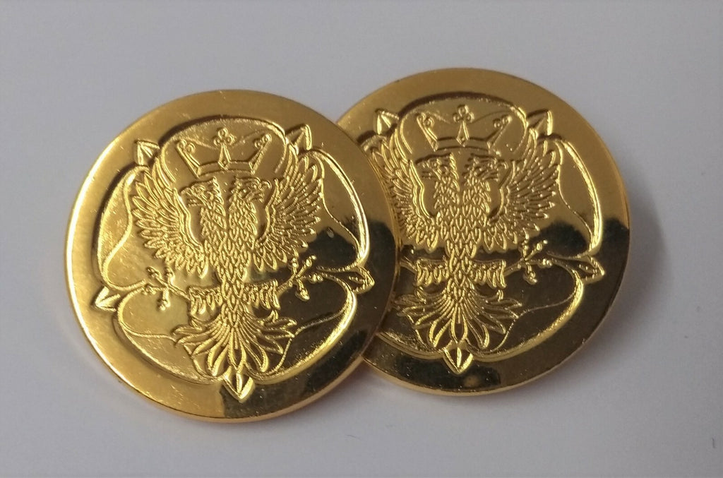 Genuine British Mercian & Lancastrian Yeomanry 40L Large Flat Buttons X6 GIM125